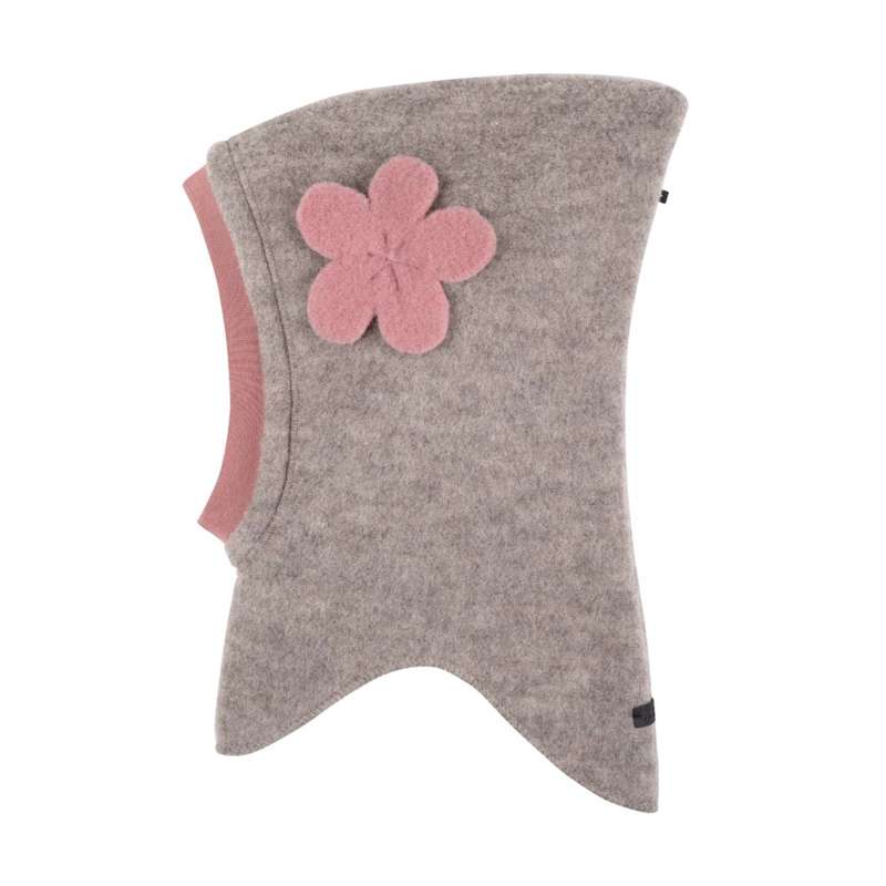 Pure Pure Elephant Hat with Flower - Wool/Fleece - Moonrock