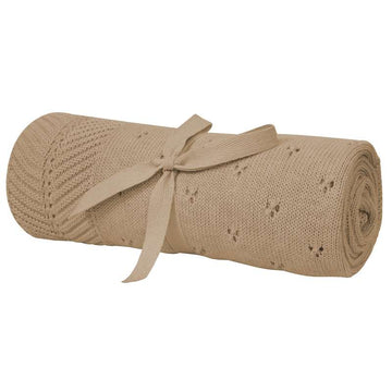 Oh'Naturel Coperta per Bambini in Maglia - Cotone Biologico - 80x100 cm. - Lotus 