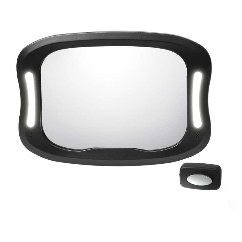 {{3c27b2b2dea475fd0b559f564e86d6e25}} Car mirror / rearview mirror with LED light - black 