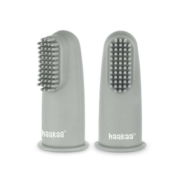 Haakaa Brosse à dents pour les doigts - Gris 