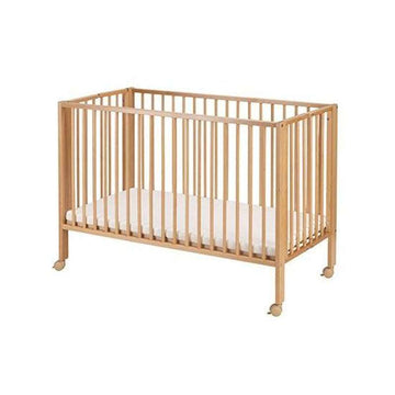 Tissi Foldable children's bed JORI in solid beech natural incl. folding mattress 