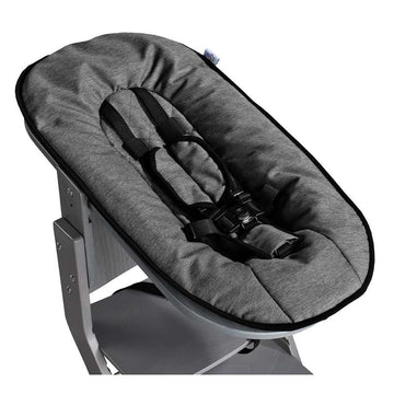 Tissi Baby effort for TISSI high chair in solid beech grå including harness and fabric in anthracite 