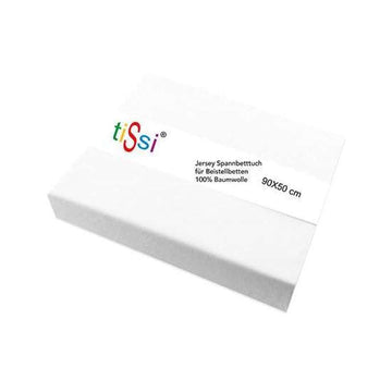 Tissi MAXIE stretch cover for mattress 90 x 50 cm - solid white 