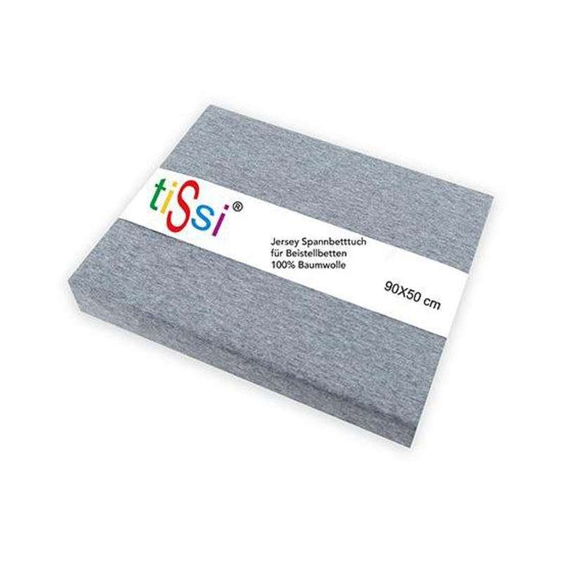 Tissi MAXIE stretch cover for mattress 90 x 50 cm - solid color in grå 