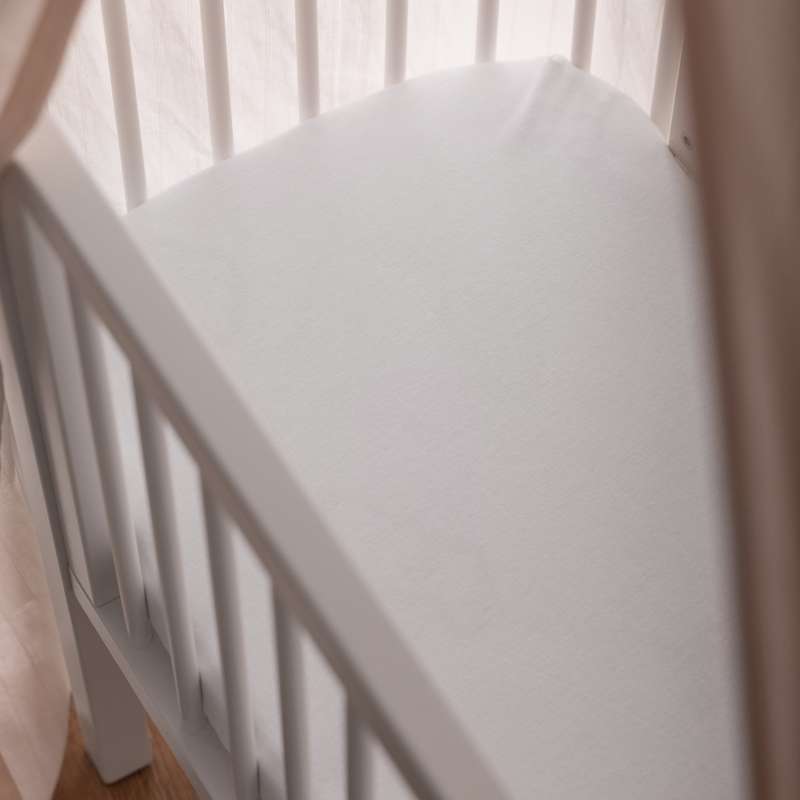 Sebra Τζέρσεϊ Σεντόνι - 40x85 εκ. - Κούνια - Λευκό 