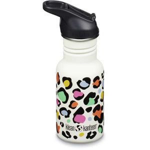 Klean Kanteen Classic Sticlă de băut - Kid SportCap - 355ml - Imprimare leopard 