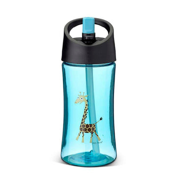 Carl Oscar Bouteille d'eau pour enfants - 0,35 L - Girafe - Turquoise 