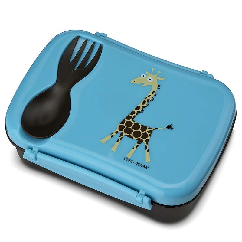 Carl Oscar Brotdose mit Kühlelement - Giraffe - Türkis 