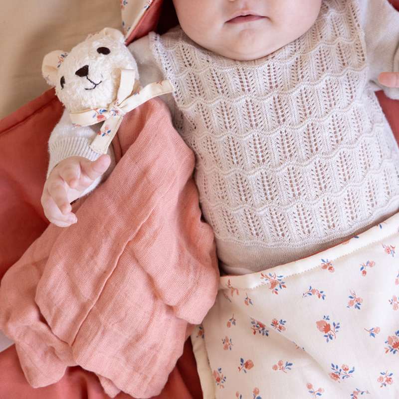 Cam Cam Copenhagen Cuddle Cloth - Bear - OCS - Sorbet 