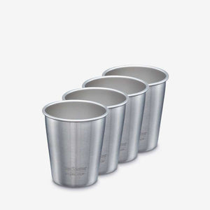 Klean Kanteen Nerezový pohár - 296ml - 4-balenie - Brúsená nerez 