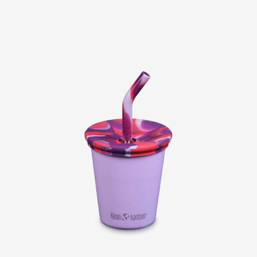 Tasse Klean Kanteen pour enfants avec couvercle à bec et paille - 296ml - Pétale de Crocus 