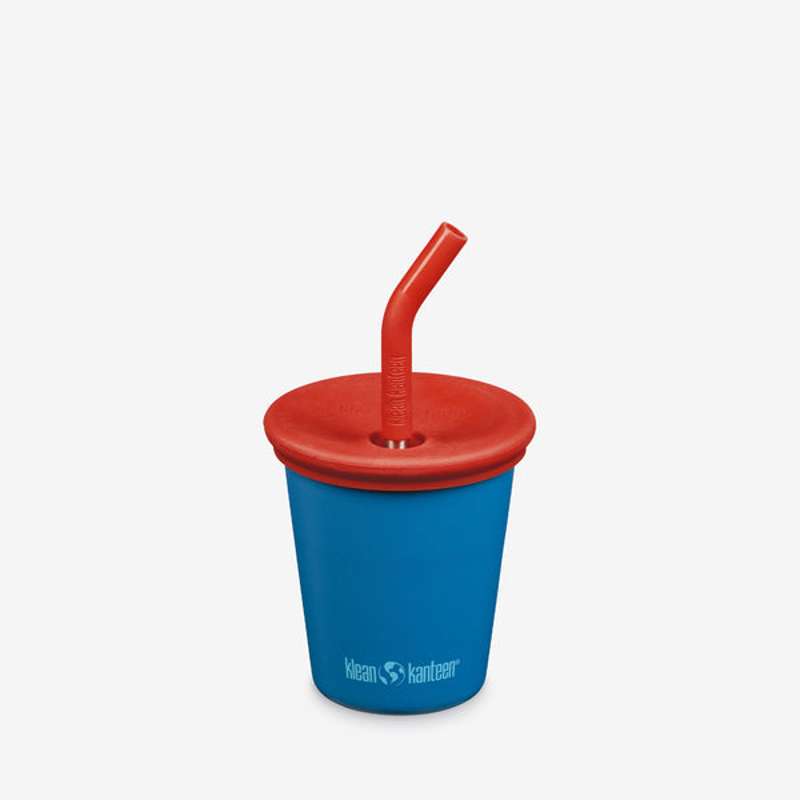 Klean Kanteen gyerekbögréje Sippy- és szívószálas fedéllel - 296ml - Mykonos Kék 