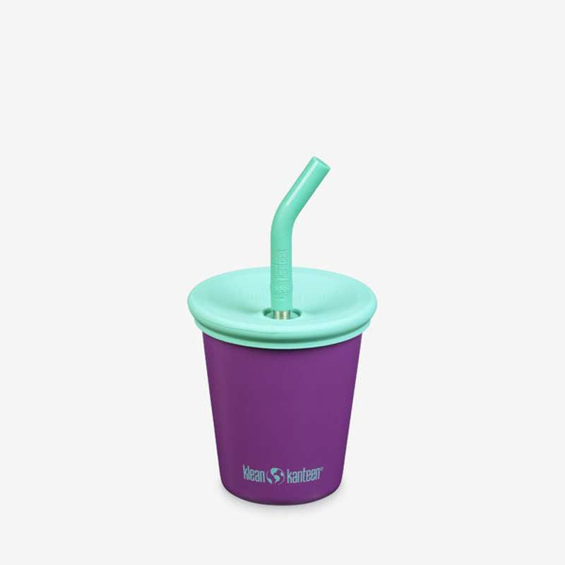 Купа Klean Kanteen за деца с капак за пиене и сламка - 296ml - Искрящо грозде 