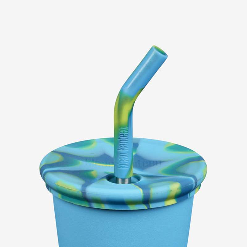 Klean Kanteen Kid's Cup with Sippy and Straw Lid - 296ml - Mykonos Blue 