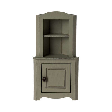 Maileg Corner cabinet - Mouse - Light green 