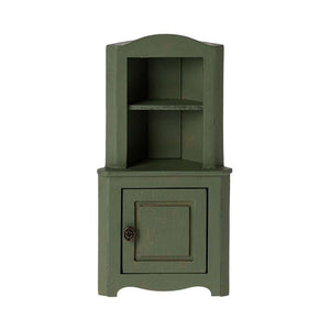 Maileg Corner cabinet - Mouse - Dark green 
