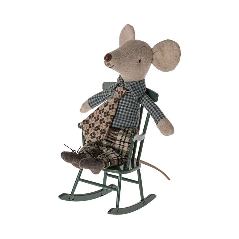 Maileg Rocking chair - Mouse - Dark Green 