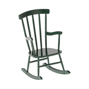 Maileg Silla mecedora - Ratón - Verde oscuro 