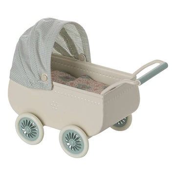Maileg Carrinho de bebé com Baby Mus - Mint 