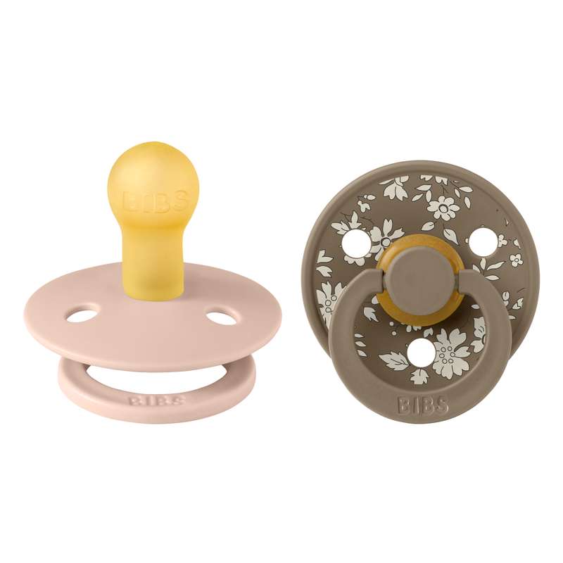 Bibs Rund Colour Schnuller - 2er-Pack - Gr. 1 - Naturkautschuk - Liberty - Capel/Blush Mix 