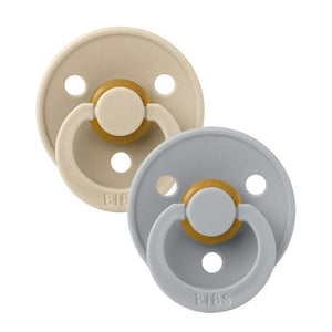 Bibs Anatomischer Colour Schnuller - 2er-Pack - Gr. 1 - Naturkautschuk - Vanille/Wolke 