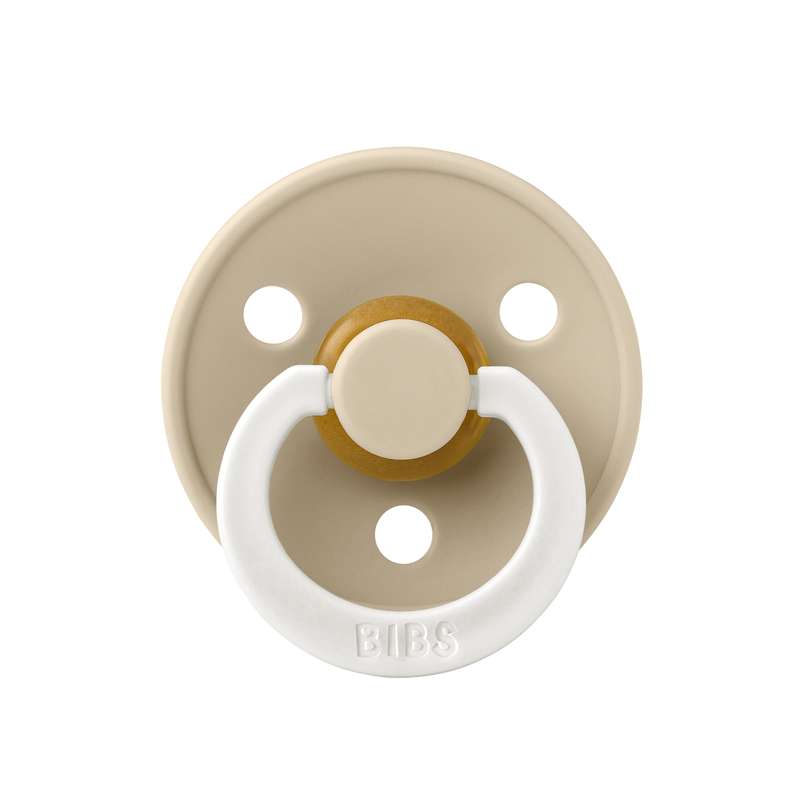 Bibs Anatomischer Colour Schnuller - Gr. 1 - Naturkautschuk - GLOW - Vanille 