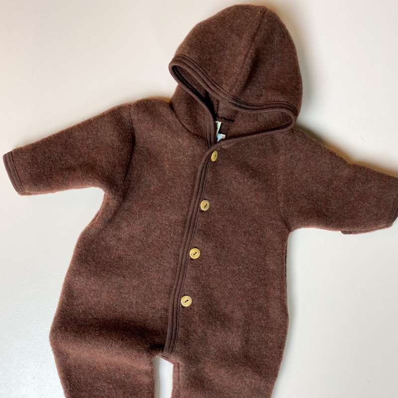 Engel Natur Tuta/Tuta da guida con cappuccio - Melange di cannella 