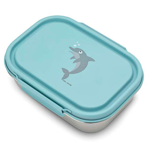 Carl Oscar Lunchbox in acciaio - Bambini - Delfino - Chiaro Blu 