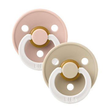 Chupeta Bibs Anatómica Colour - 2-Pacote - tam. 2 - borracha natural - GLOW - Blush/Baunilha 