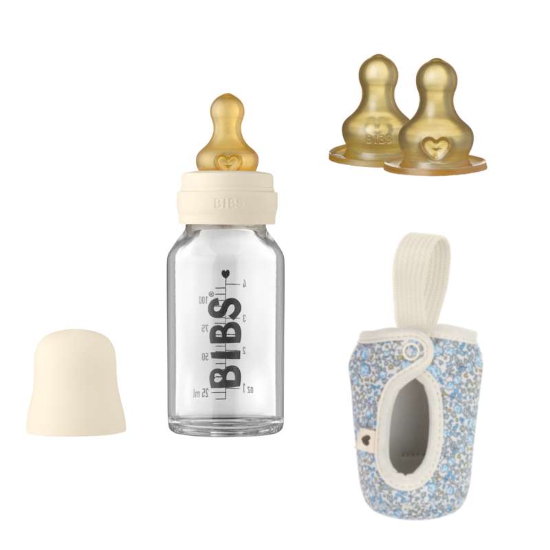 BIBS Bottle Bundle - No12 - Small - Ivory/Eloise Blue 