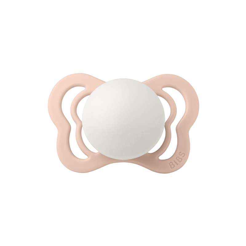 Bibs Couture Fopspeen - mt. 1 - Siliconen - GLOW - Blush 