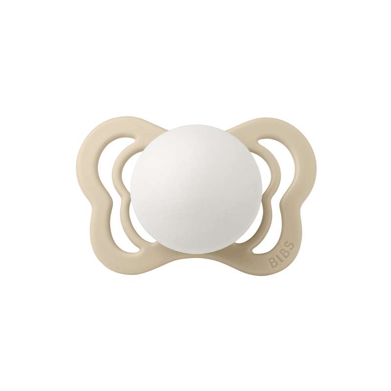 Bibs Couture Fopspeen - mt. 1 - Siliconen - GLOW - Vanille 