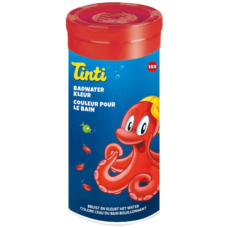 Tinti Couleurs de bain - 10 comprimés dans un tube - Rouge 