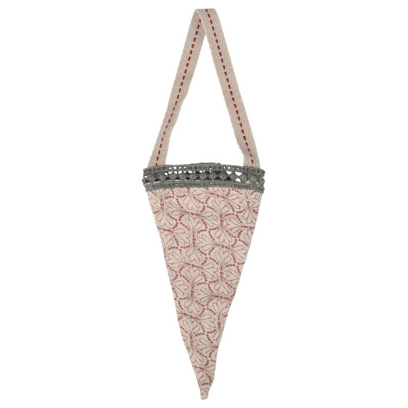 Maileg Christmas ornament in fabric - Cone shape - Red 
