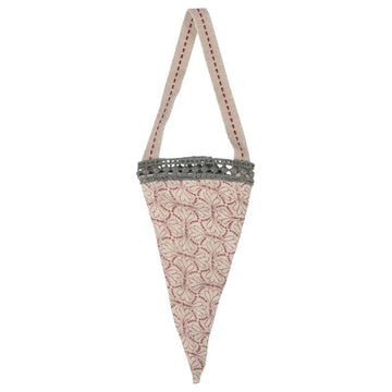 Maileg Christmas ornament in fabric - Cone shape - Red 