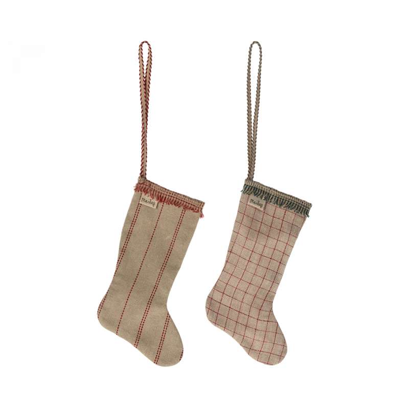 Maileg Kerstornament van Stof - Kous - Groen 
