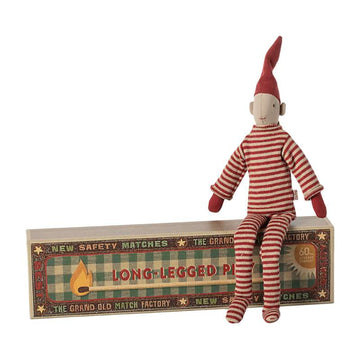 Maileg Nisse dalle lunghe gambe in scatola di fiammiferi - Piccolo 