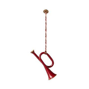 Maileg Ornamento di Natale in Metallo - Tromba - Rossa 
