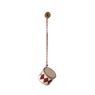 Maileg Ornamento natalizio - Metallo - Tamburo - Piccolo - Rosso 