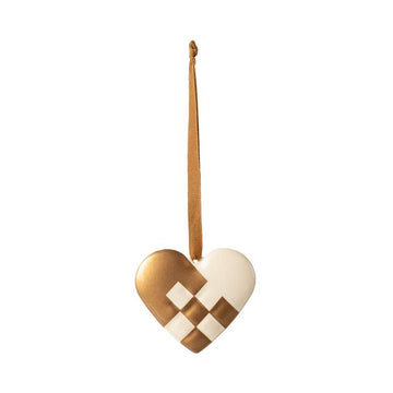 Maileg Christmas Ornament in Metal - Heart - Small - Gold 