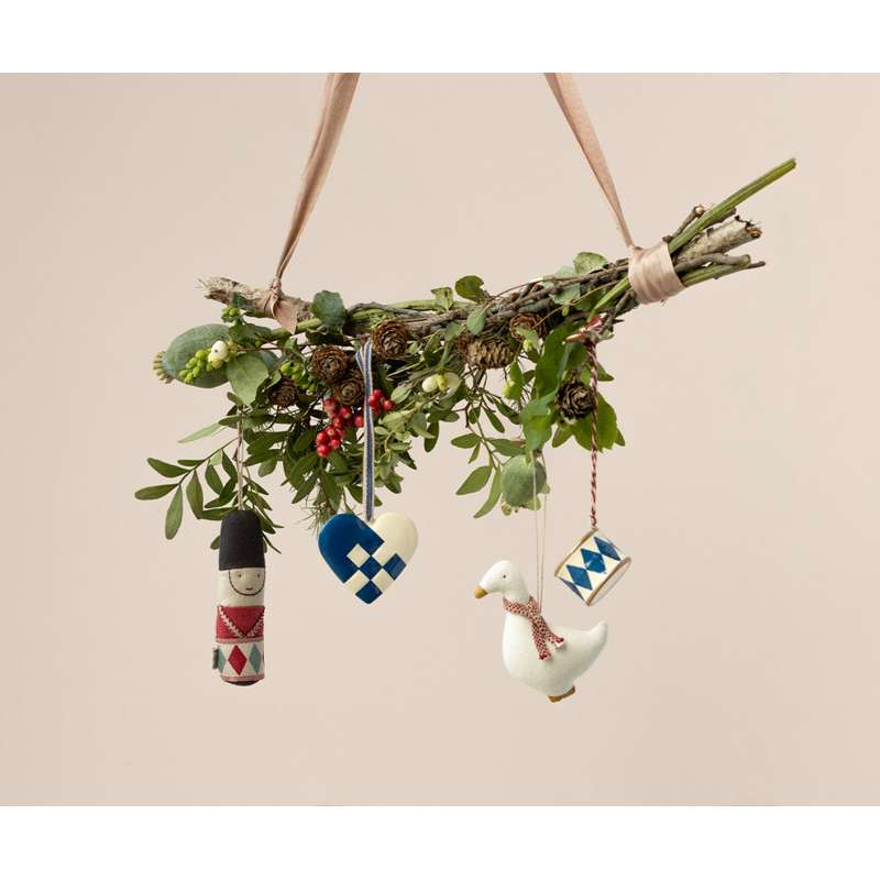 Maileg Weihnachtsornament aus Metall - Herz - Klein - Dunkelblau 