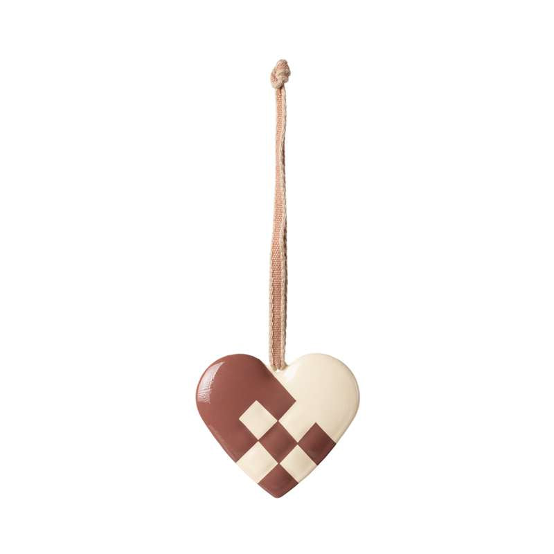 Maileg Christmas ornament in Metal - Heart - Small - Light Purple 