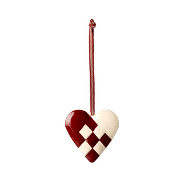 Maileg Ornamento Natalizio in Metallo - Cuore - Grande - Rosso 
