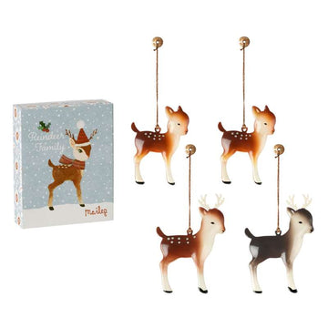 Maileg Christmas Ornament in Metal - Reindeer Family 