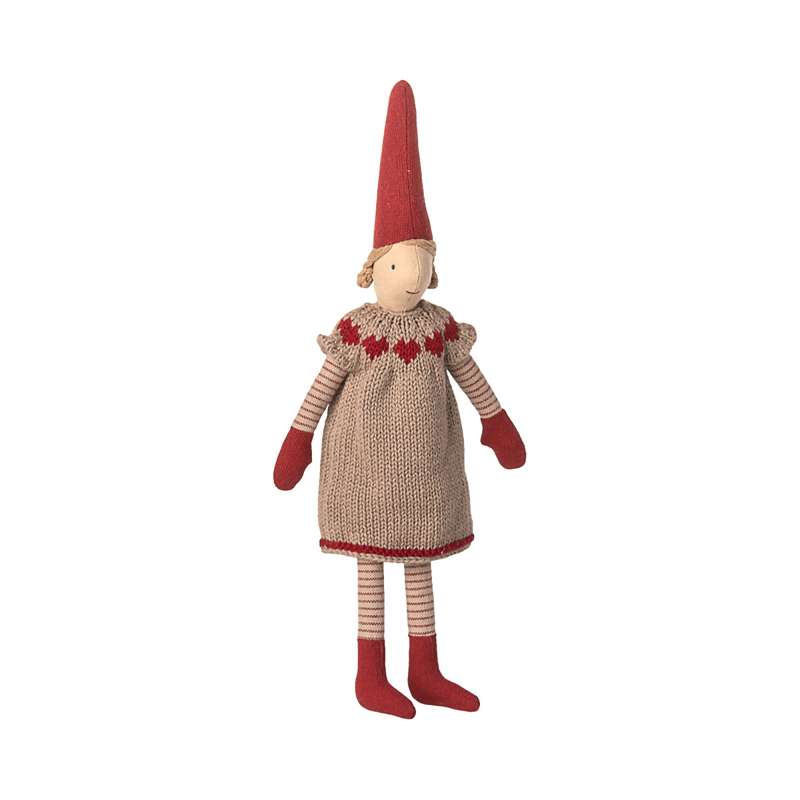 Maileg Elf - sz. 2 - Girl - Knitted Dress 