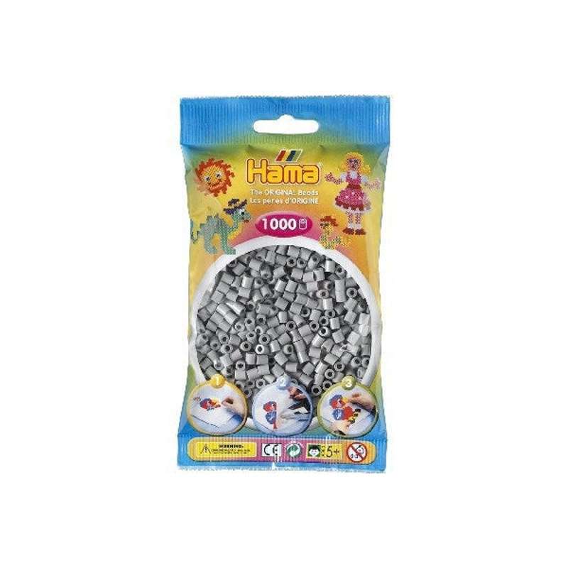 HAMA Perles Midi - 1000 pcs. - Grå (207-17) 