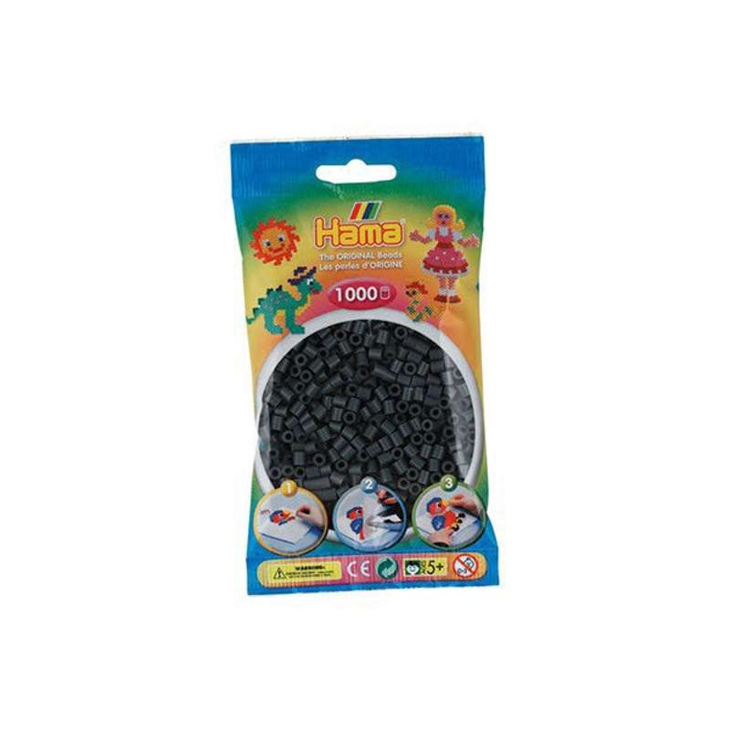 HAMA Perles Midi - 1000 pcs. - Noir Grå (207-71) 