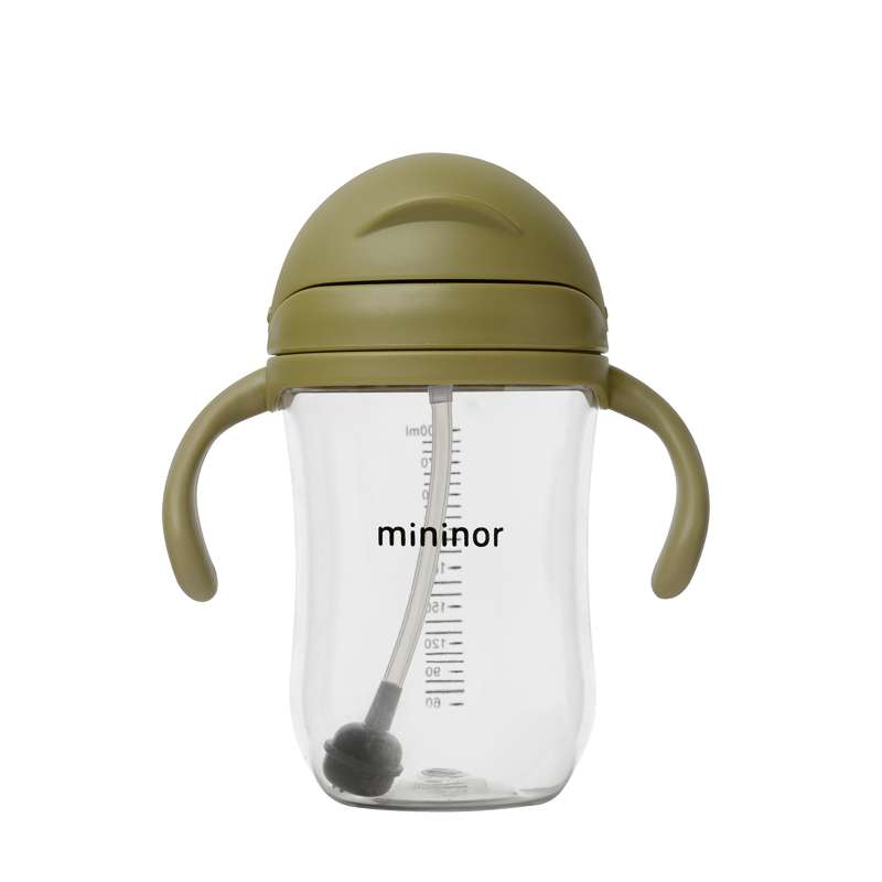 Mininor Straw cup - Tritan - 330ml - Moss green 