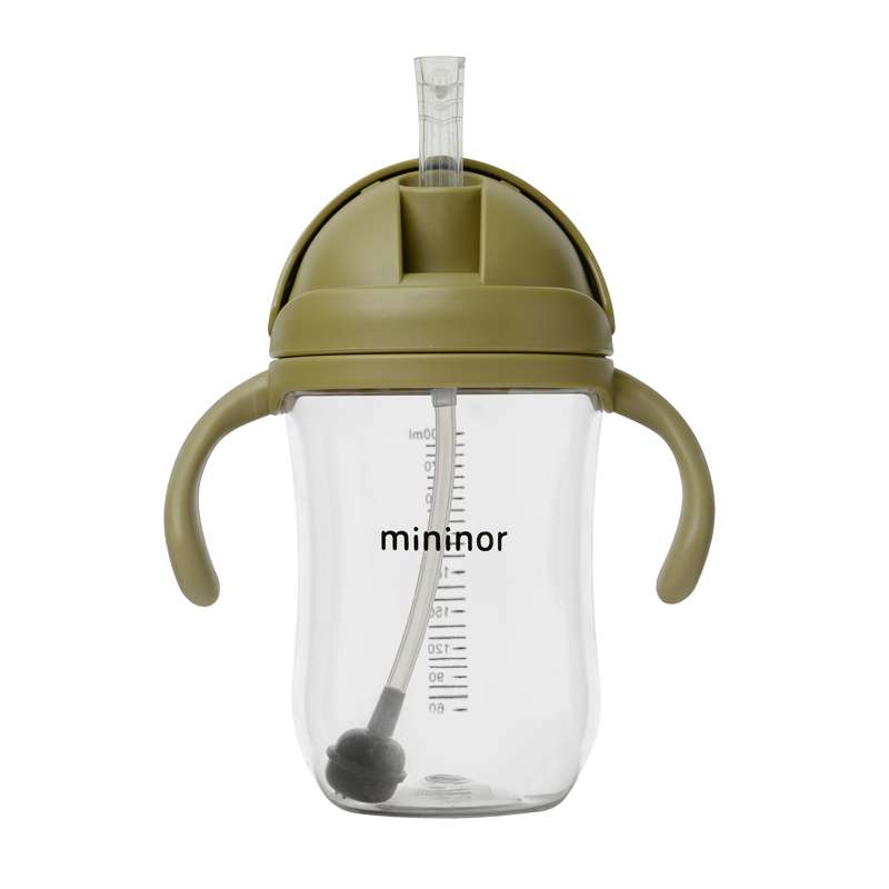 Mininor Trinkhalmbecher - Tritan - 330ml - Moosgrün 