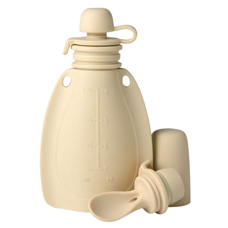 Mininor Sticlă pentru smoothie cu lingură și capac de protecție - Iepure 